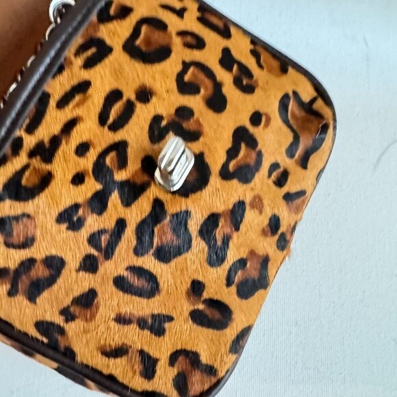 Banana Republic Animal Print Cow skin Little Crossbody Bag on Chain - Picture 6 of 7